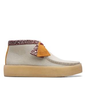 Men's Clarks Wallabee Cup Casual Boots White | CLK590RAD