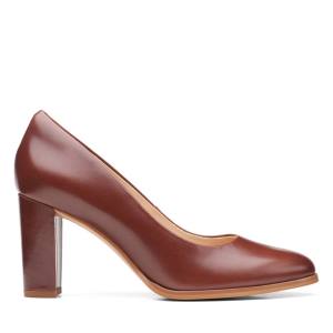 Women's Clarks Kaylin Cara 2 Heels Shoes Light Brown | CLK516QJY