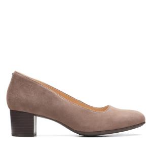 Women's Clarks Linnae Pump Heels Shoes Grey | CLK890DPJ
