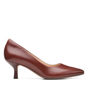 Women's Clarks Violet 55 Rae Heels Shoes Light Brown | CLK795LOU